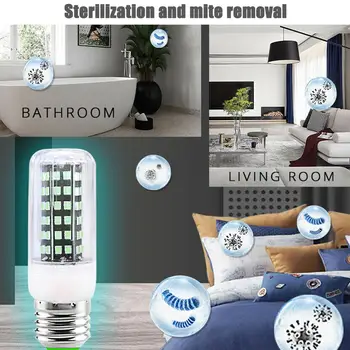

UVC Sterilization Light Disinfection Corn Light UV Germicidal Lamp Portable Energy Conservation 112LED E27 10W