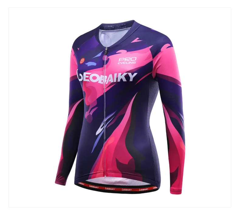 LEOBAIKY Pro велосипедная майка женская велосипедная одежда Roupa Maillot ciclismo с длинным рукавом для езды на велосипеде Женская одежда для велоспорта