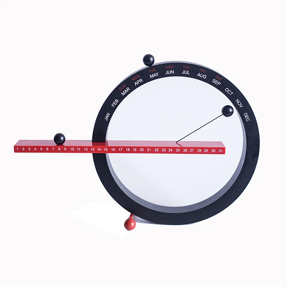 Office Perpetual Wall Clock Ornaments Magnetic Bedroom Desktop Calendar Practical Crafts Home Decoration European Style Gifts