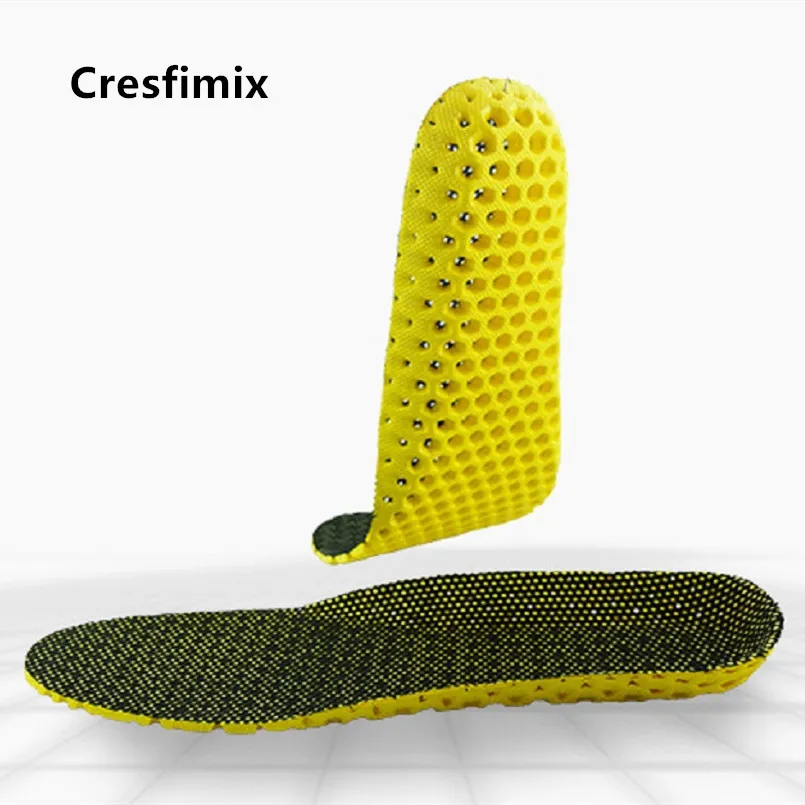 Cresfimix, классный дышащий светильник, легкая обувь, вставные стельки для мужчин размера плюс, спортивные стельки Semelle De Chaussures C5569