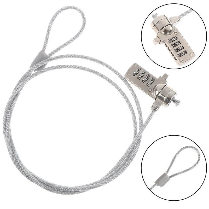 Laptop Lock 4 Digit Security Password Computer Lock Anti-theft Chain For Notebook PC Laptop Combination Security