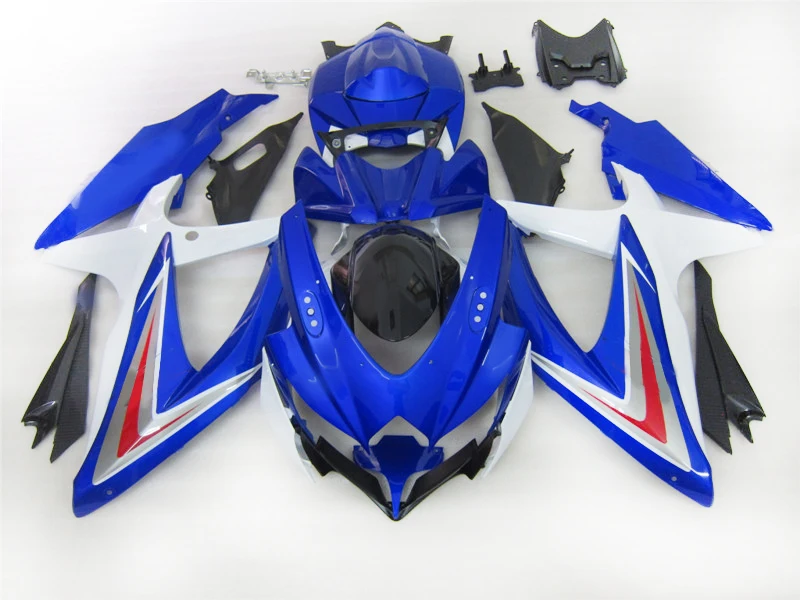 Формы для литья под заказ обтекатель для Suzuki GSXR750 K8 2008 2009 2010 GSXR 600 GSXR600 08 09 10 мотоботы черного и синего цвета Обтекатели для кузова Комплект