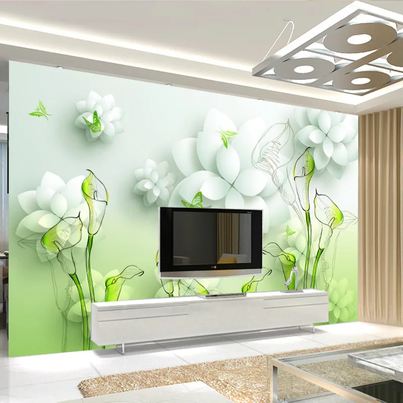 

Modern Minimalist 3D Large TV Backdrop Mural Seamless Wall Cloth Sofa Living Room Film And Television Wall Cloth