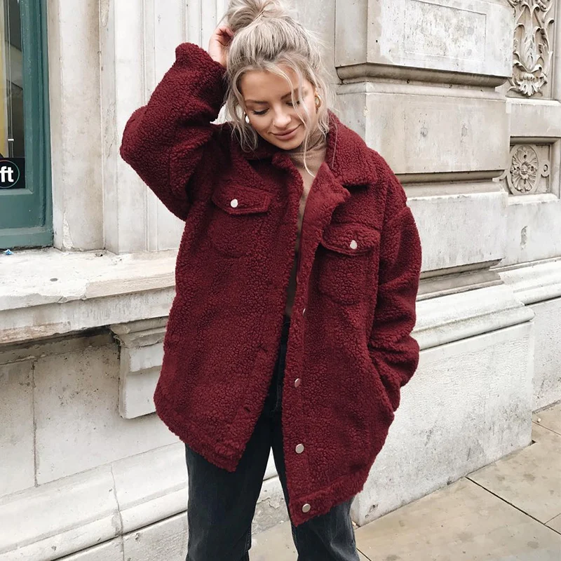 Женские зимние куртки женские плюшевые парки женское однобортное шерстяное