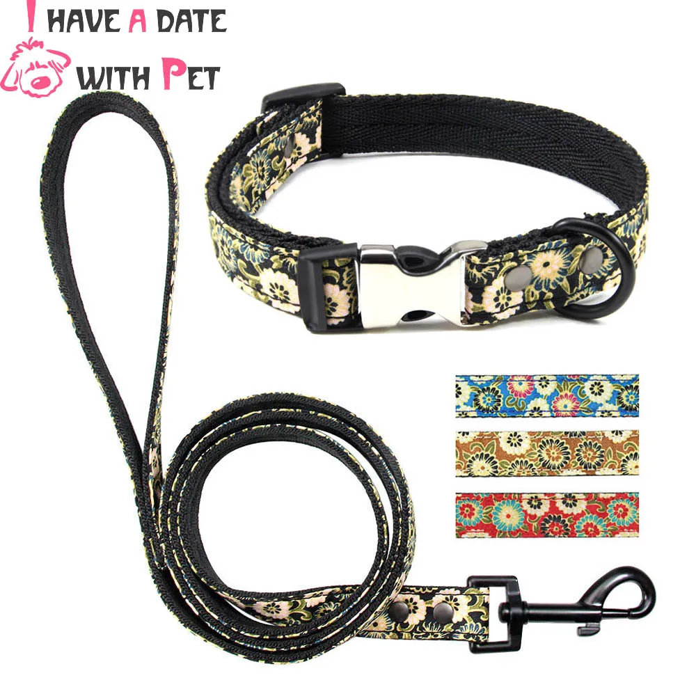 

New arrival Adjustable Dog Collar Soft Polyester Puppy Collars Pet Dogs Leash for Small Medium Large dog Cat Accessories S/M/L