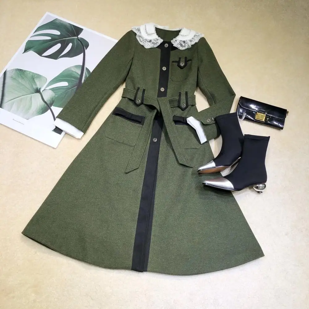 2019FW winner винтажное Новое Женское облегающее платье с длинным рукавом, женские повседневные Лоскутные Платья gdnz 11,13