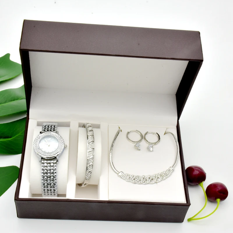 Модный браслет и часы для женщин магнит Подарочная коробка набор Лебедь ленивые часы женские роскошные бриллиантовые Звездные наручные часы римские подарочные часы