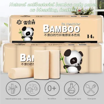 

14 Rolls Wood Colors Toilet Paper 4 Layer Paper Towels Soft Fast Drying Toilet Tissue Absorbency Eco-friendly Skin-friendly z1