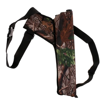 

3-Tube Hip Quiver Back Quver Archery Arrow Holder Bag with Adjustable Belt - Camo