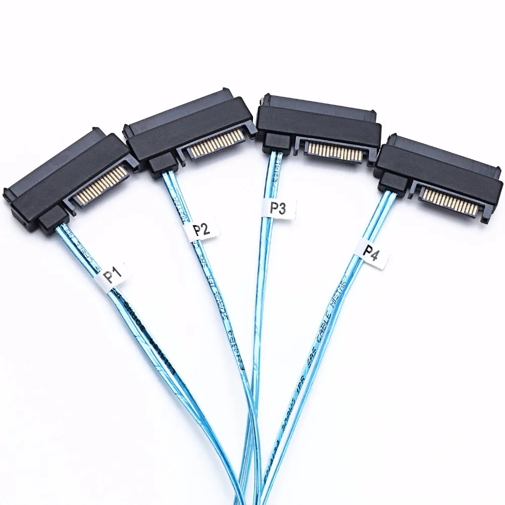 Cabo SAS SATA SFF-8643 a 4 SFF-8482,