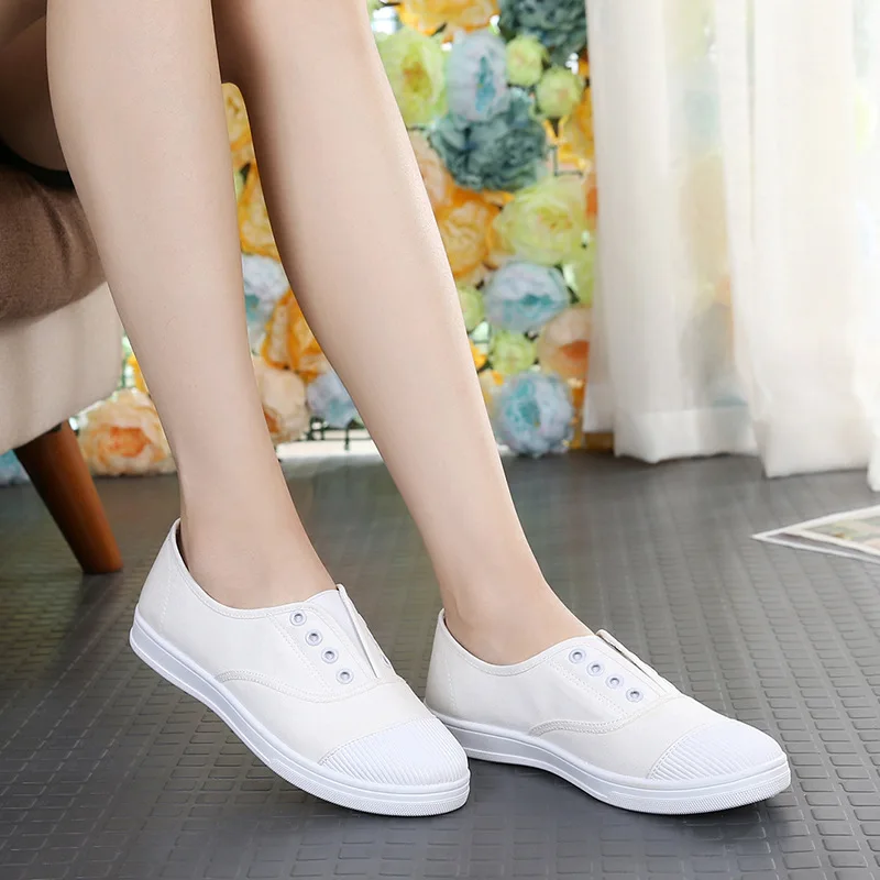 Women Canvas Shoes Women Casual Flats Heart Lace-up Fashion Ladies Spring/Autumn Shoes designer White Sneakers