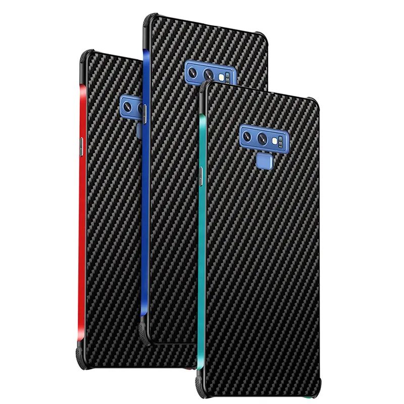 Чехол для samsung Galaxy Note 8 9 10 10 Plus S8 S9+ Plus корпус из углеродного волокна металлический бампер Рамка PC защитный чехол