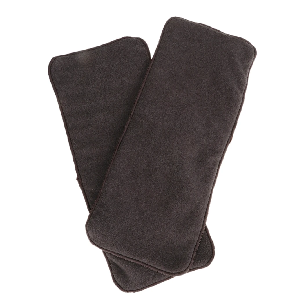 Hybrid Cloth Diaper - 5 Layers Reusable Charcoal Bamboo Cloth Diaper Inserts Liners, Pack Of 2 Pieces