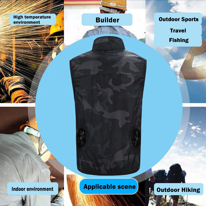 Летний охлаждающий походный жилет для мужчин и женщин спортивный
