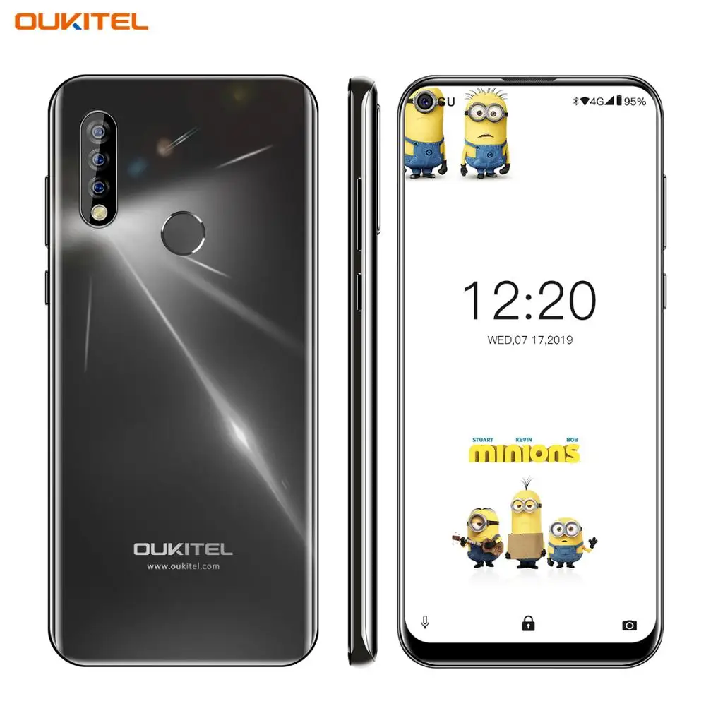 Oukitel C17 6,3" Android 9,0 с тремя камерами, 3 Гб ОЗУ, 16 Гб ПЗУ, аккумулятор 3900 мАч, мобильный телефон, 13 МП, отпечаток пальца, 4G LTE, смартфон
