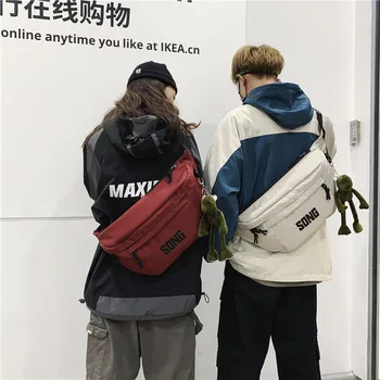 

Crossbody Bags Large Capacity Waist Bag Fanny Pack Unisex Chest Bag Hip Hop Banana Bags Adjustable Strap Casual Women Handbag