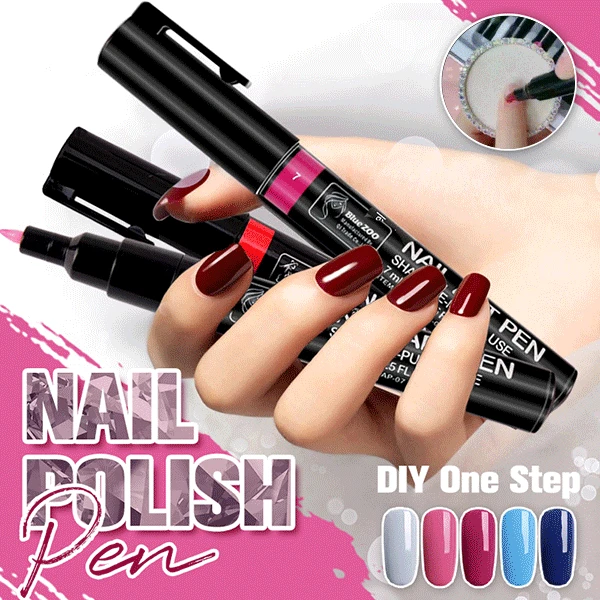 

DIY One Step Nail Polish Pen Soak Off UV Fast Dry Without Top Primer Multi-colors Women Gift DIY Nail Salon Glitter One Step Nai