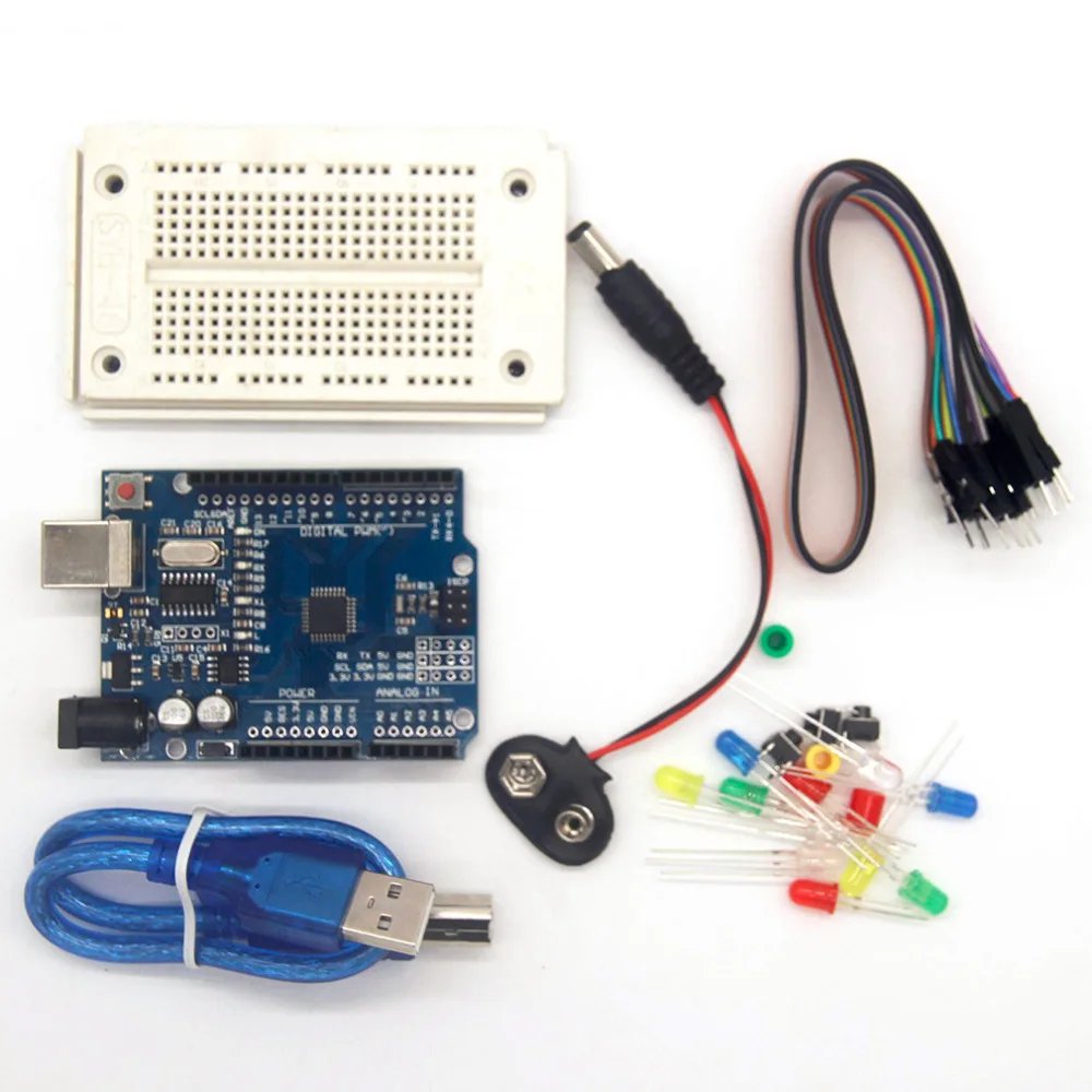 

High Quality One Compatible Set Kit Profesional UNO Kit For Arduino UNO R3 Complete Accessories Starter Kit