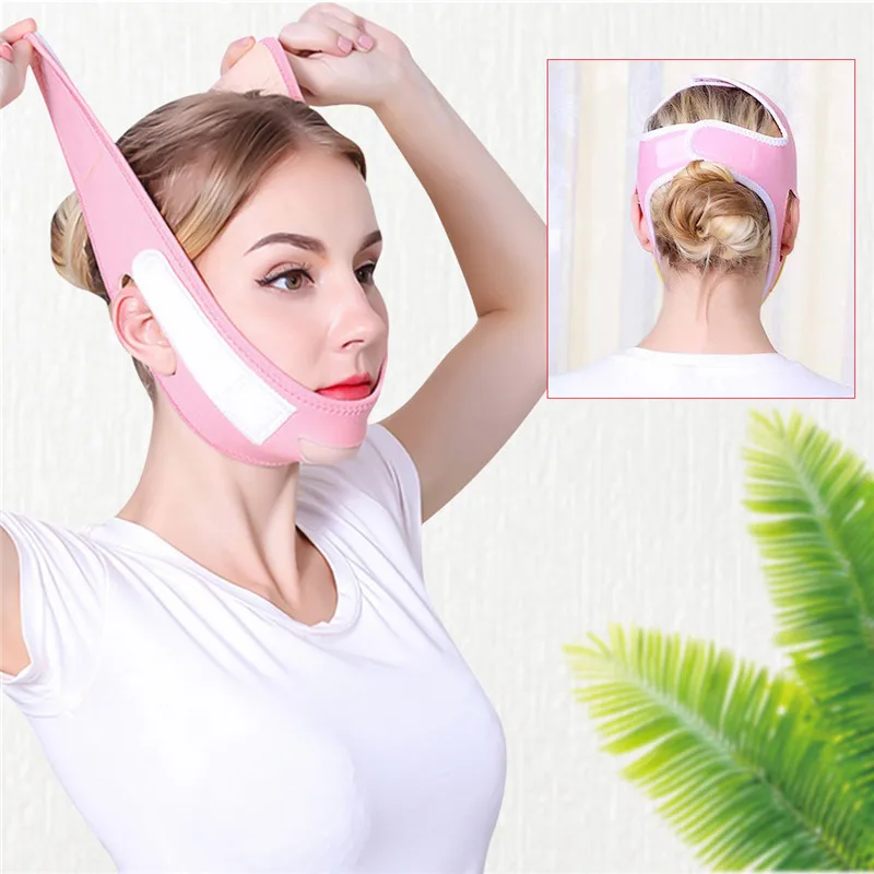 3D V Face Slimming Mask Facial Lifting Belt V-Line Chin Cheek Lift Up Strap Breathable Facial Bandage Double Chin Care  Tool 48 ► Photo 2/6