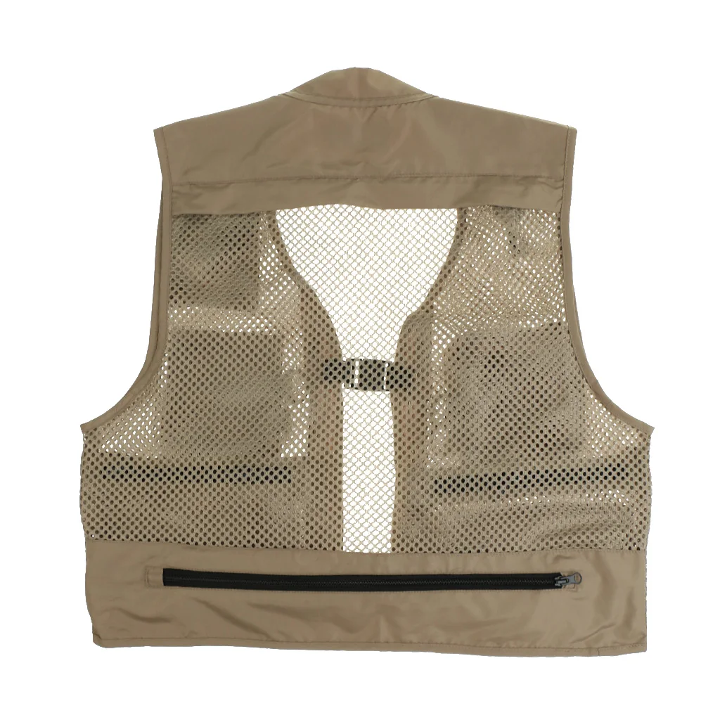 Men's Outdoor Quick Dry Mesh Fly Fishing Vest Outdoor Hunting Waistcoat Travel Photography Jackets Survival Utility Vest