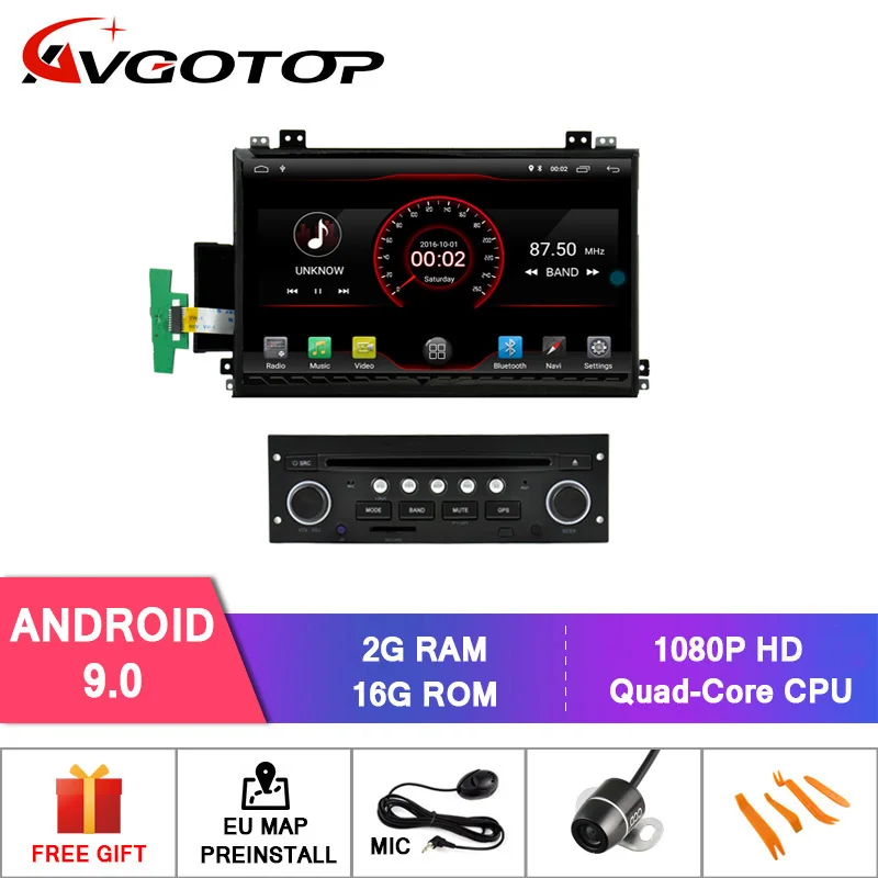 AVGOTOP Android 9 автомобильный Радио навигатор dvd-плеер для CITROEN C5 MP3 MP4 Wifi автомобиля gps МУЛЬТИМЕДИА