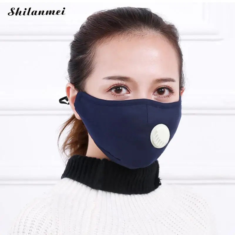 

20pcs/Lot Solid Cotton Mask Anti Dust Pollution Face Mask Breathable Washable Respirator Cover Unisex Protection Filter Mask