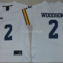 Новое поступление высокое качество Charles Woodson футболка колледжа спортивные майки#2 Woodson Молодежные S-XL