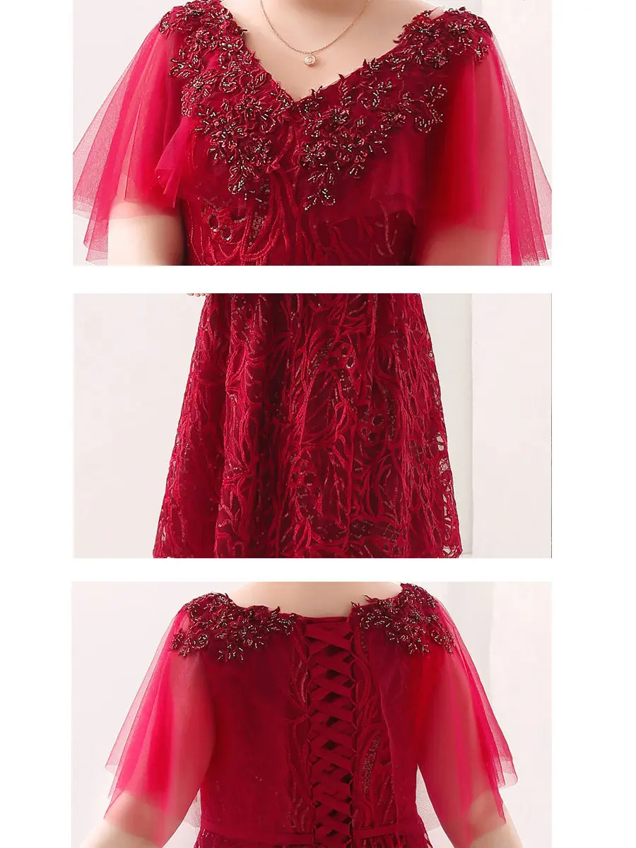 Короткое платье для выпускного вечера с вышивкой и блестками Vestidos De Gala T544 новые платья размера плюс женские вечерние платья бордового цвета с v-образным вырезом для выпускного вечера