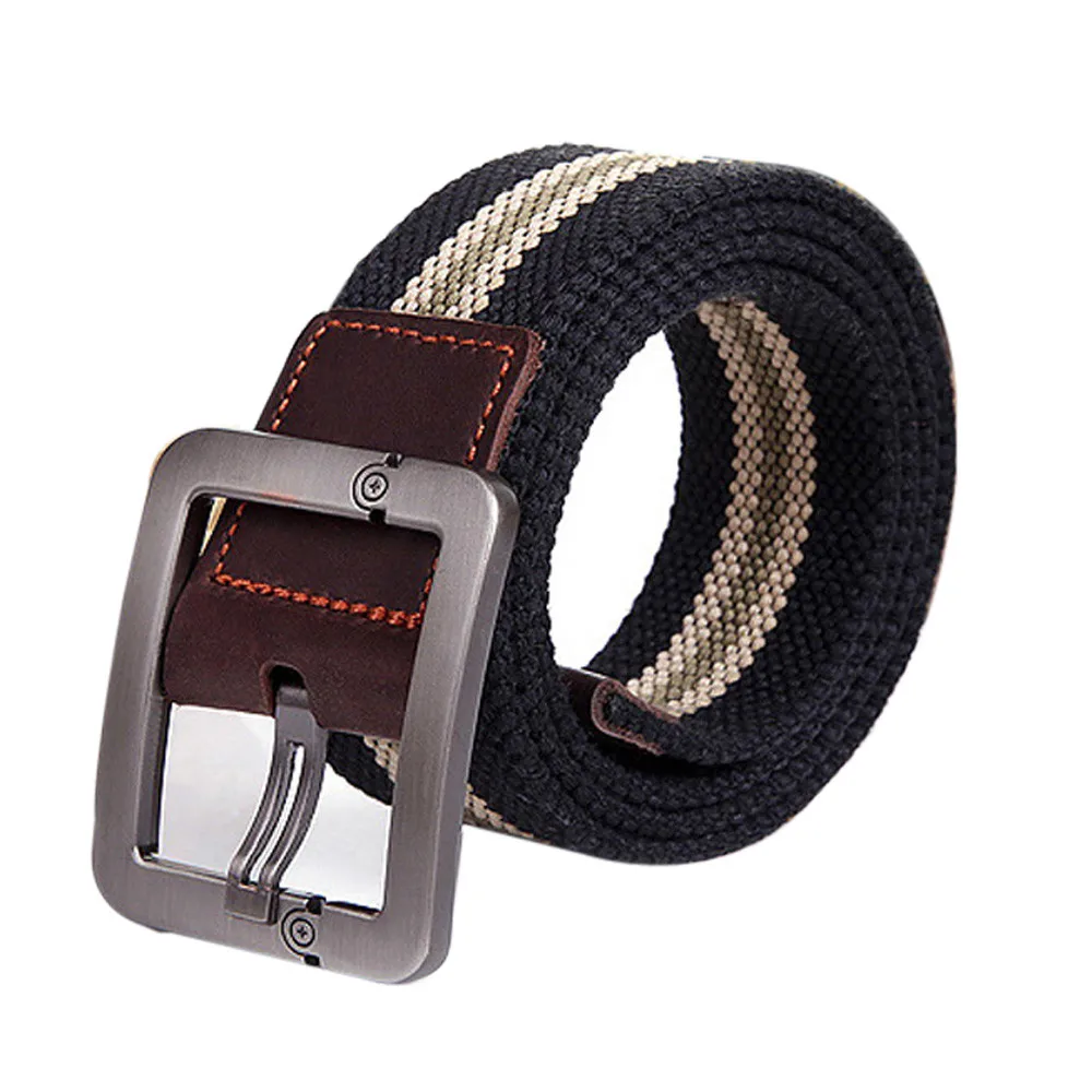 Эластичный пояс для мужчин и женщин, автоматическая квадратная пряжка, поясной ремень, спортивные трикотажные холщовые ремни, регулируемый пояс