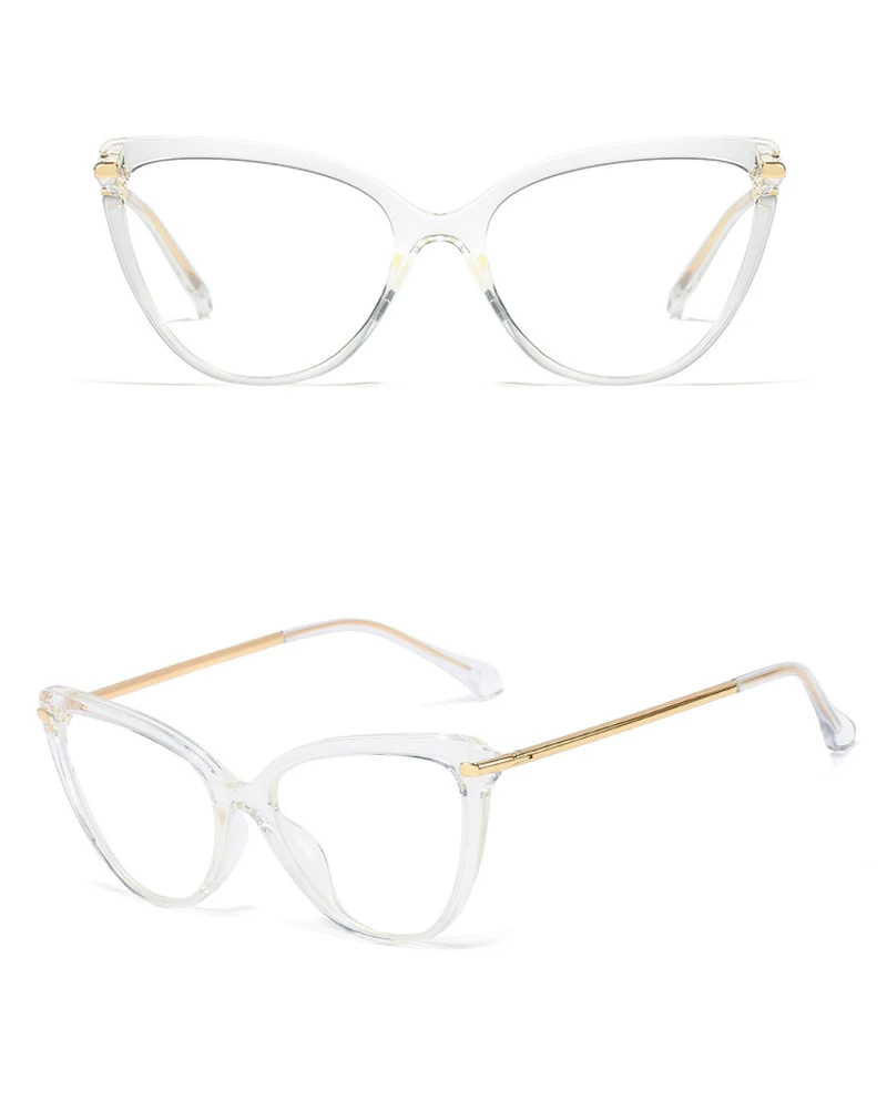 Kachawoo очки по рецепту кошачий глаз Ретро золото tr90 оптическая оправа очки женские прозрачные линзы узор стиль подарки на год
