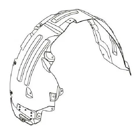 Колеса брызговик в сборе для Great wall haval F5 OEM: 5512110XKY74B 5512120XKY74B - Цвет: front right