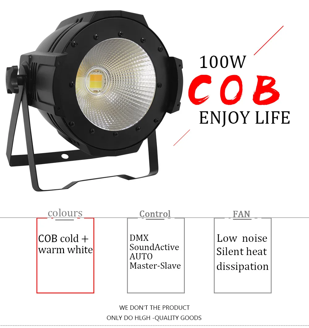 Led 100 Вт COB Led Par Алюминиевый Холодный и теплый белый 2в1 осветительная лампа DMX для сценического эффекта DJ дискотечное освещение