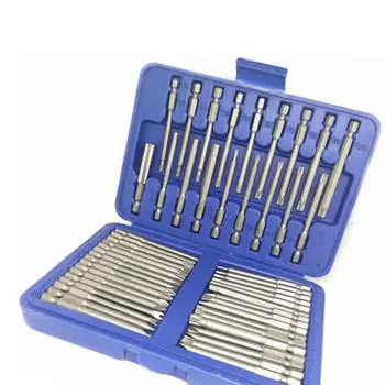 

51pcs Extra Long Reach Bit Set Security Screwdriver Bits Torx Star Hex Spline Hand Tools U-shaped Cross-shaped Plum Bits