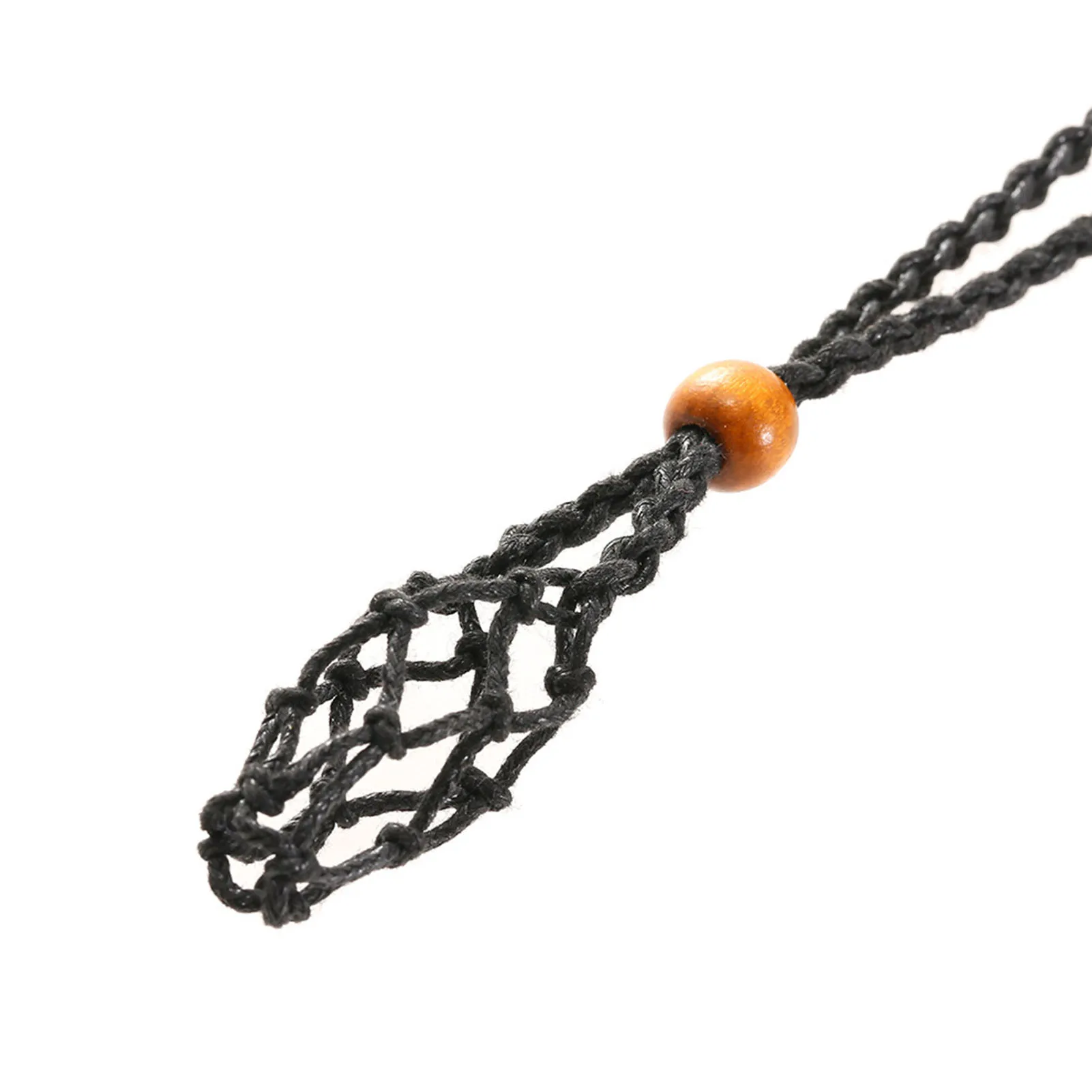 DTREEL Cordón para collar de cristal, 1 collar de piedra vacía y soporte  para pulseras, cordón ajustable para collar de piedra de cuarzo para  amuleto