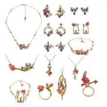 CSxjd Роскошные модные ювелирные изделия Эмаль Глазурь цветок серьги в виде птиц для женщин Подарки