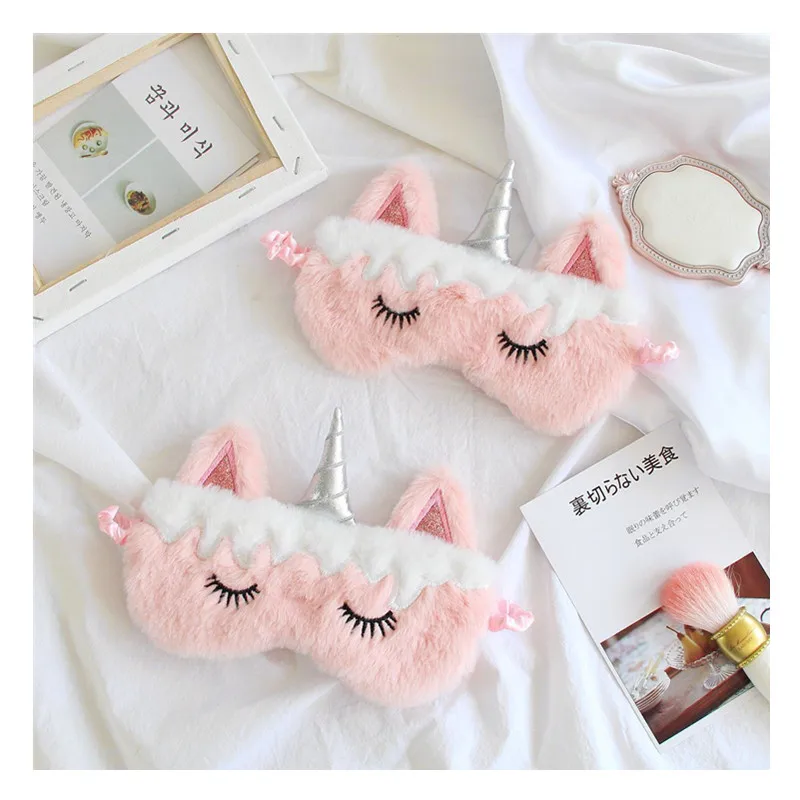 Средство для ухода за глазами Розовый Единорог 3D маска сна с повязкой на глаза