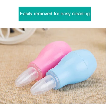 

Baby Nasal Aspirator Sucker Manual Silicone Suction Pump Nose Cleaning Tool YJS99