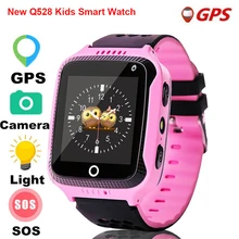 Новинка Q528 дети ребенок заглушки gps Смарт-часы с фонариком SOS Вызов фитнес расположение трекер Смарт-браслет часы