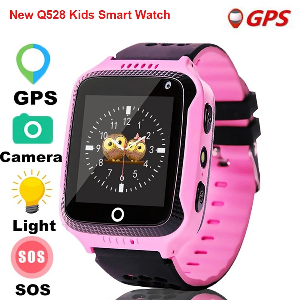

Newest Q528 Kids Children Baby Studtens GPS Smart Wacth with Flashlight SOS Call Fitness Location tracker Smart Band Watch