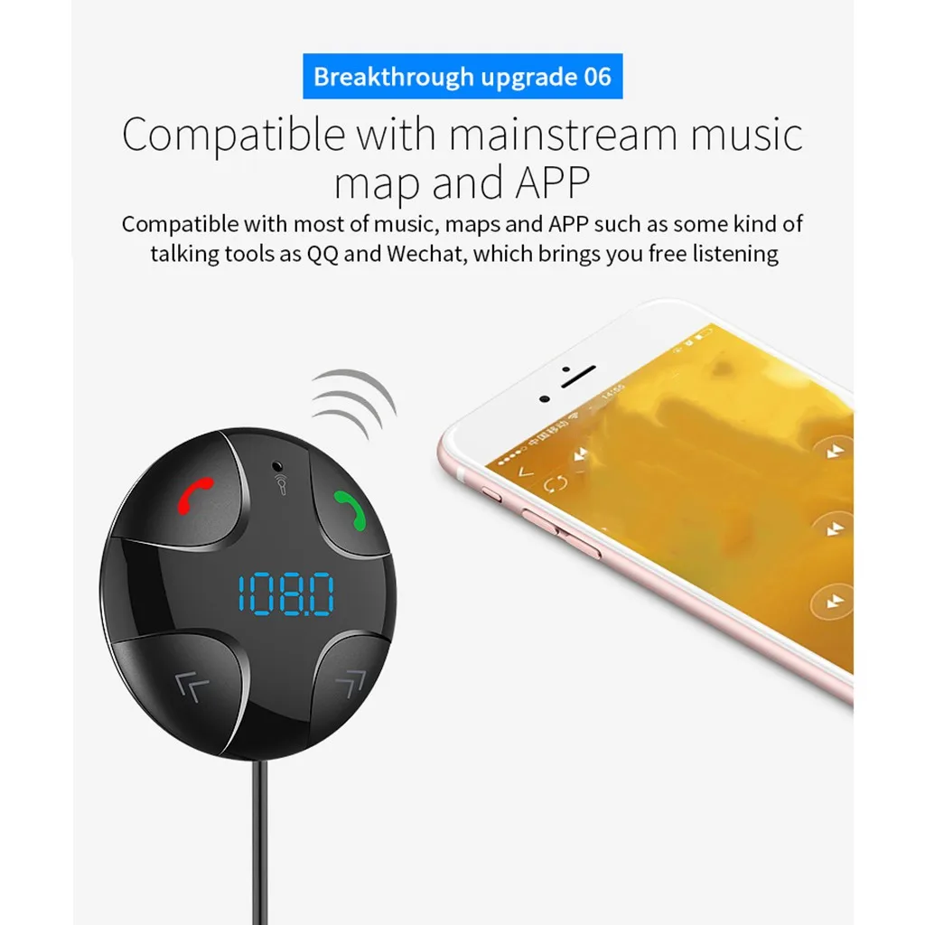 Комплект беспроводной связи bluetooth для автомобиля fm-передатчик радио MP3 музыкальный плеер lcd USB зарядка Автомобильный электронный