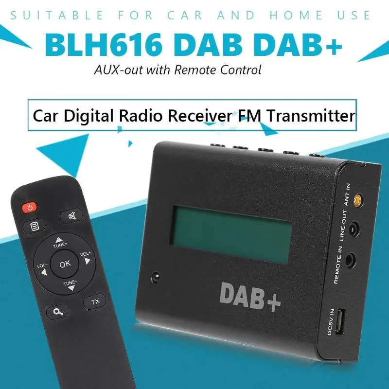 BLH616 DAB+ цифровой радио приемник тюнер fm-передатчик AUX-out для автомобиля Инфракрасный режим управления человек-машина работы