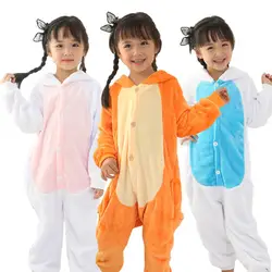 Милые пижамы с единорогом для девочек теплая осенне-зимняя одежда для дома детские пижамы с животными из мультфильмов, пижамы для