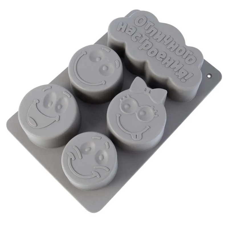 Creative cartoon smiley large silicone baking mold DIY dessert cake multifunctional pudding chocolate tool | Дом и сад