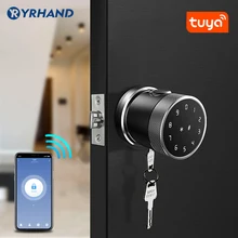 Tuya fechadura inteligente fechadura da porta de impressão digital teclado cartão inteligente combinação botão bloqueio para casa/escritório/hotel diy fechadura da porta