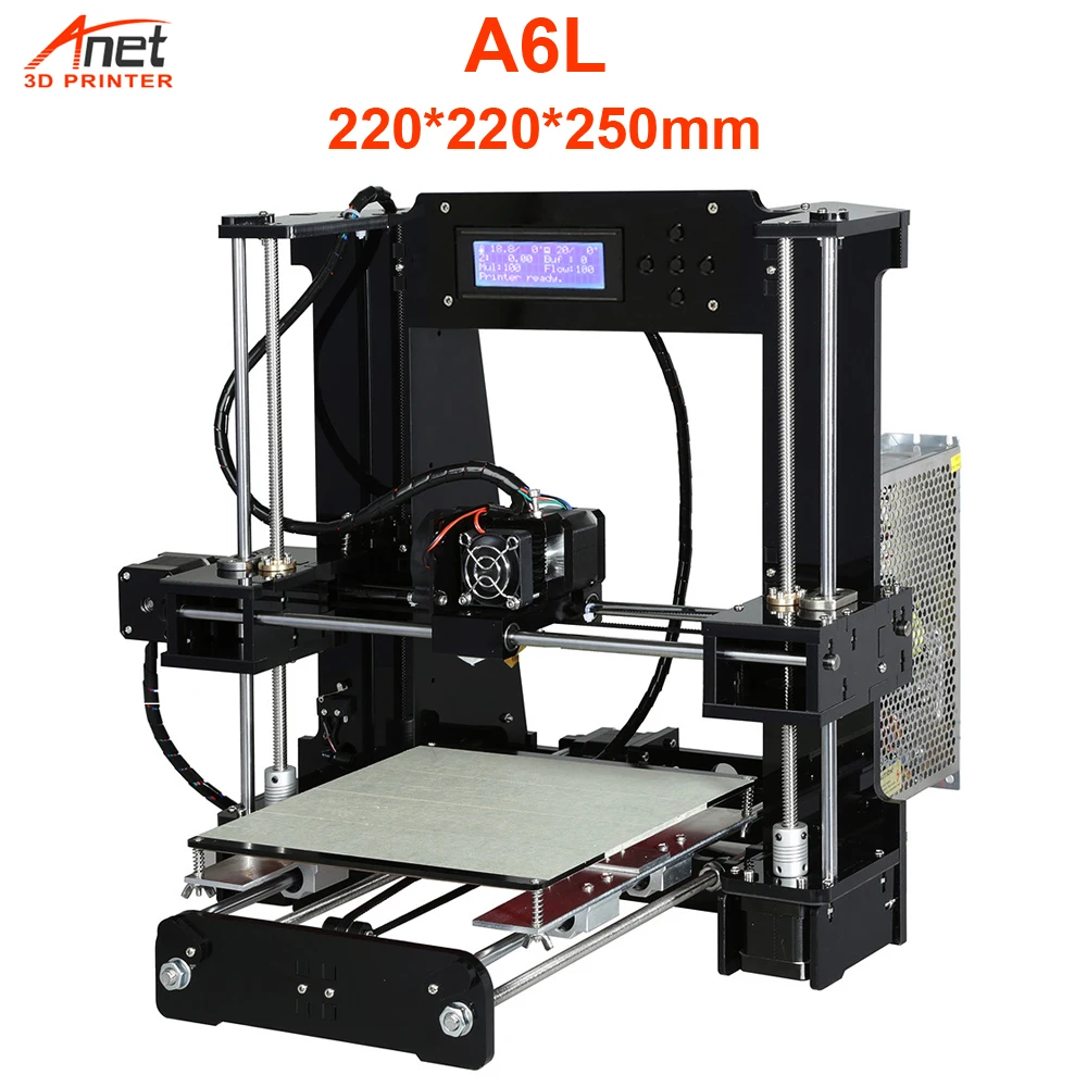 3D-принтер Anet A6L Impresora с автоматическим самонивелированием 3D Алюминиевый