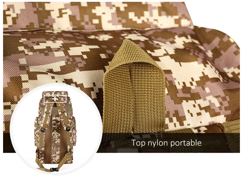 Men's 75L Sports Military Backpack Outdoor Waterproof Tourist Tactical Hiking Bag Camouflage Large Capacity Army Travel Rucksack