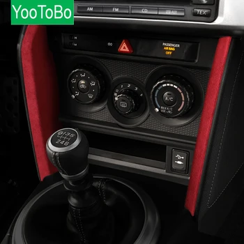 

For Subaru BRZ Toyota86 Alcantara Suede Leather Wrapping Centrol Control Decorative Strips Stickers ABS Trim Cover 2013-2020