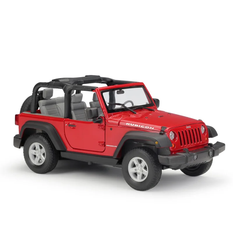 WELLY Модель автомобиля 1:24 Масштаб 2007 Jeep Wrangler литье под давлением автосимулятор сплав внедорожный металлический классический автомобиль для детей подарочная коллекция - Цвет: Red 2