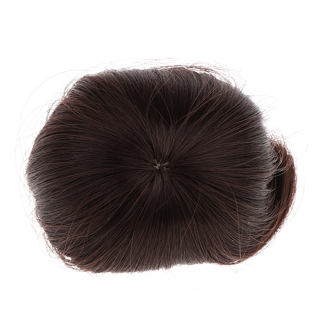 Super Adorable Doll Wig, High Temperature Wire Short Straight Bob Style w/Bangs for 1/8 BJD Dolls, Gift for Girls Kids