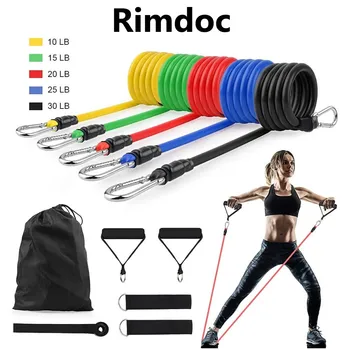 

CZ Stock 7 Days Fast Shipping Latex Resistance Band SET/11pcs Home Gym Pull Rope Resistance Bands Fitness Exercises Body Workout